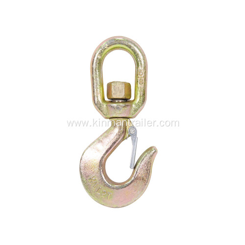 zinc plated forged steel swivel grab hook with slip latch